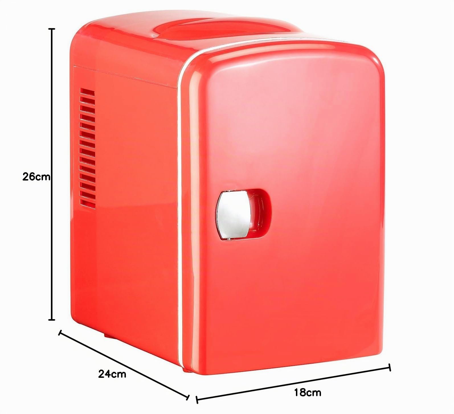 Rosenstein & Söhne Kleiner Kühlschrank: Mini-Kühlschrank mit Warmhalte-Funktion, 4 Liter, für 12/230 Volt, rot (Mini für Dosen, Kfz, Ganz)