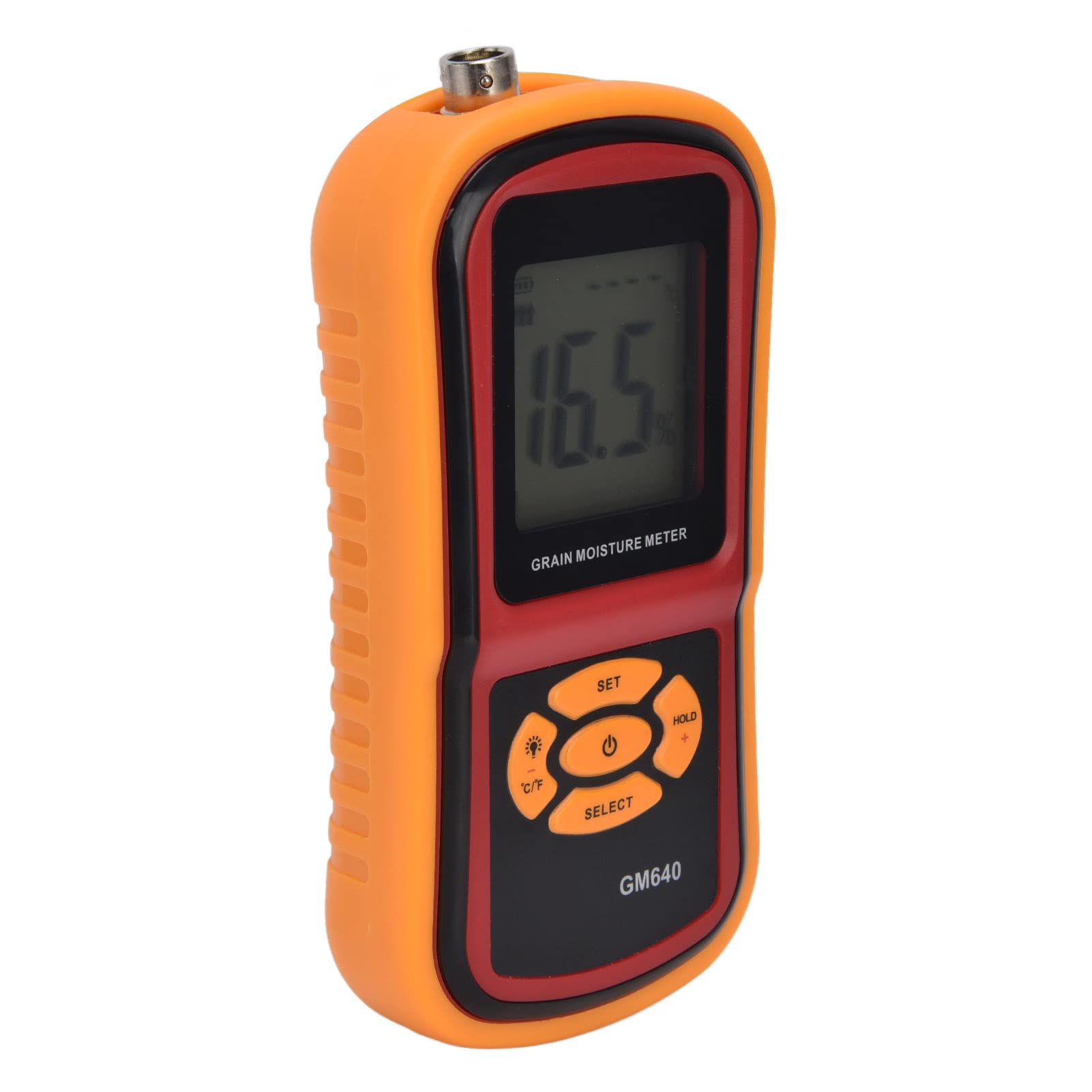 Cocoarm Rilevatore di umidità Digitale Misuratore di umidità per Cereali in ABS Igrometro LCD con Range Dal 5 Al 30% con Retroilluminazione per Lettura della Temperatura e Spegnimento Automatico per