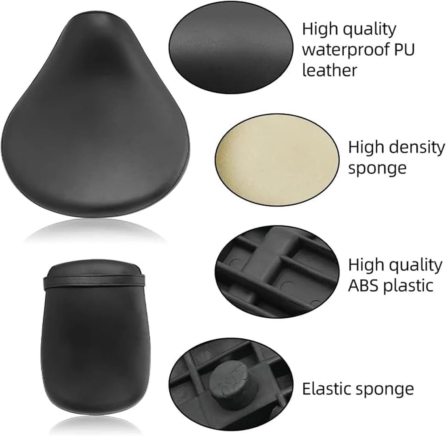 Motorcycle Seat Fit for Yamaha V-Star 1100 XVS 1100 Classic 1999-2011 Driver Seat Passenger Seat Pillion Pad Leather Waterproof Motorbike Cushion Seat (Rider & Passenger Seat)