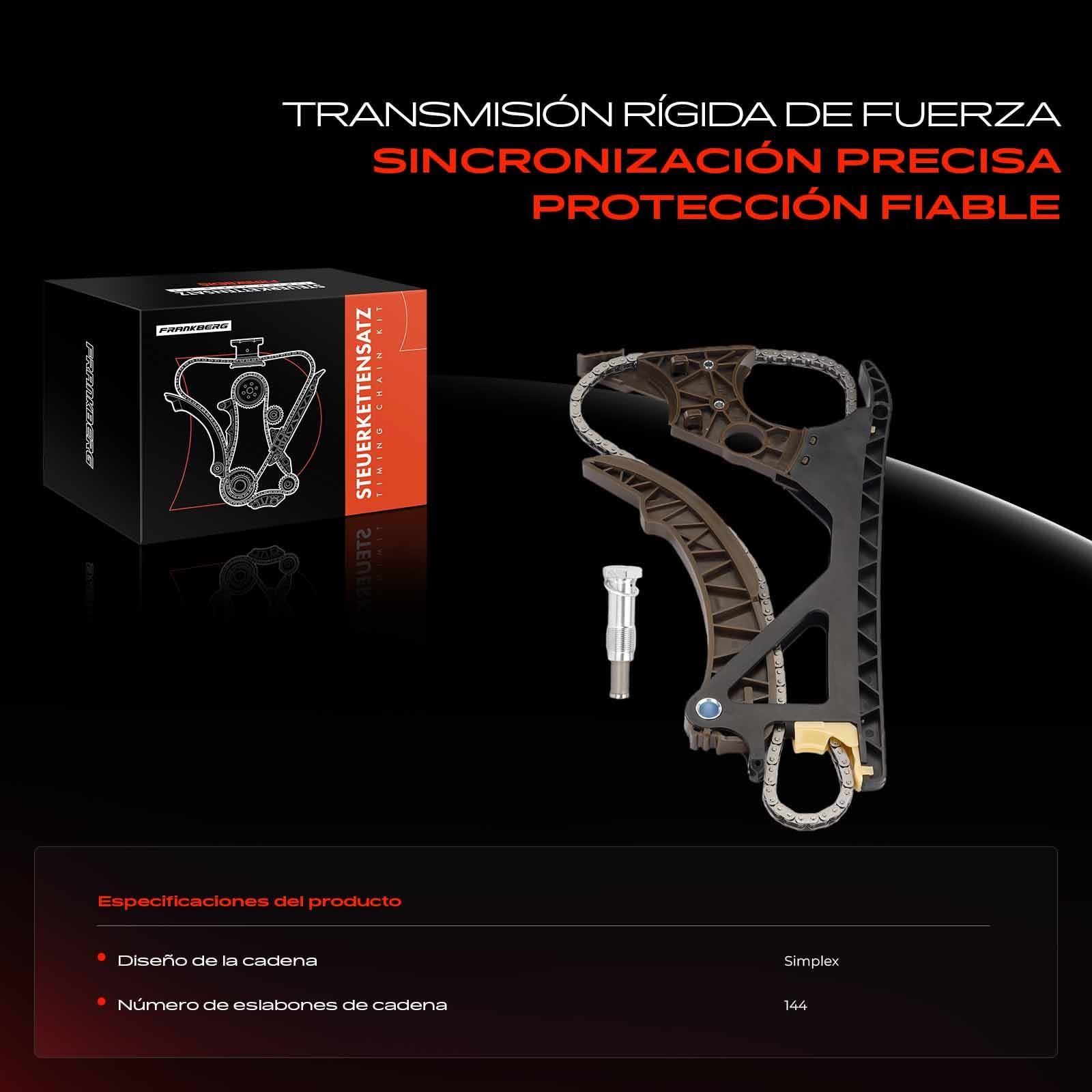 Frankberg Kit de cadena de distribución cadena de distribución 11317516088 | Compatible con: Serie 1 Convertible E88, Serie 1 E81, Serie 3 Coupé E92, Serie 3 Touring E91, Serie 3 E90