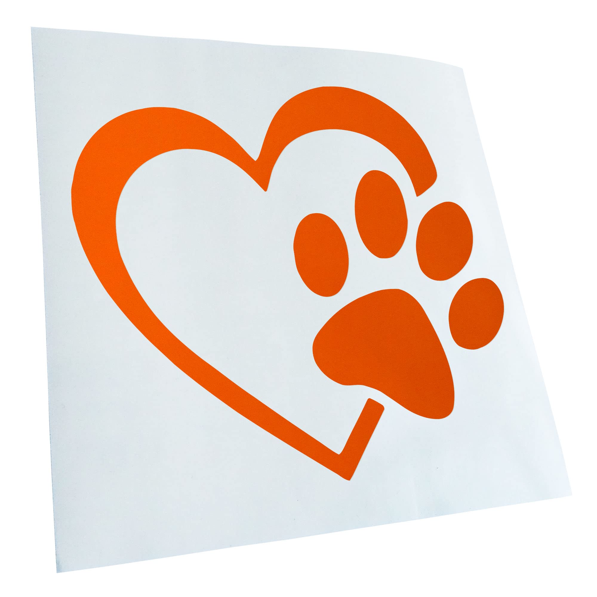 KIWISTAR Pet Heart 11 x 10 cm in 15 Colours - Neon + Chrome Sticker