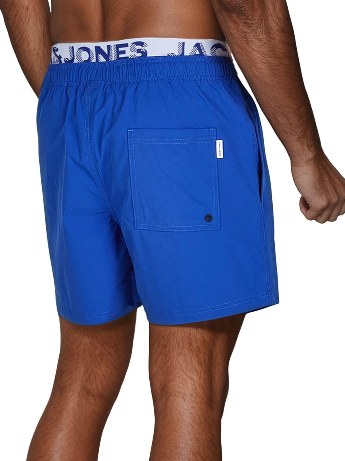JACK & JONES Kąpielówki męskie długie szorty kąpielowe podwójny ściągacz Maui JJSWIM krótkie spodenki kąpielówki szorty czarne niebieskie koralowe S M L XL XXL 3XL