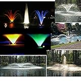Kasco Marine Fountain with Lights - 3400JF100 3/4 HP 120V Aerating/Decorative Floating Lighted Fountain - 100ft Power Cord