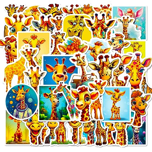 Mistree 50 Aufkleber Giraffe, 5 CM, Basteln Sticker Set Kinder