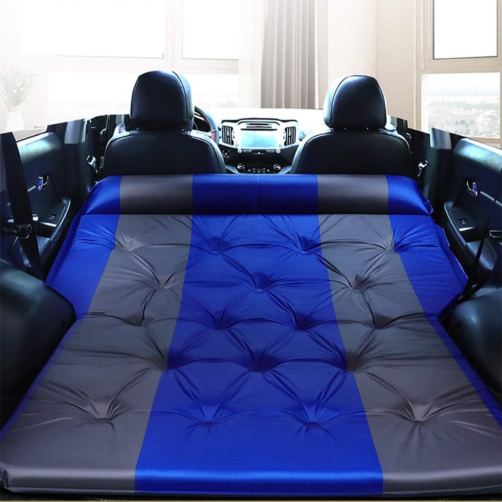 On-Board Automatic Inflatable Mattress SUV Special Car Mid-Bed Trunk Travel Bed Air-Cushion Bed Self-Driving Sleep Cushion (Color: Blue-Gray)