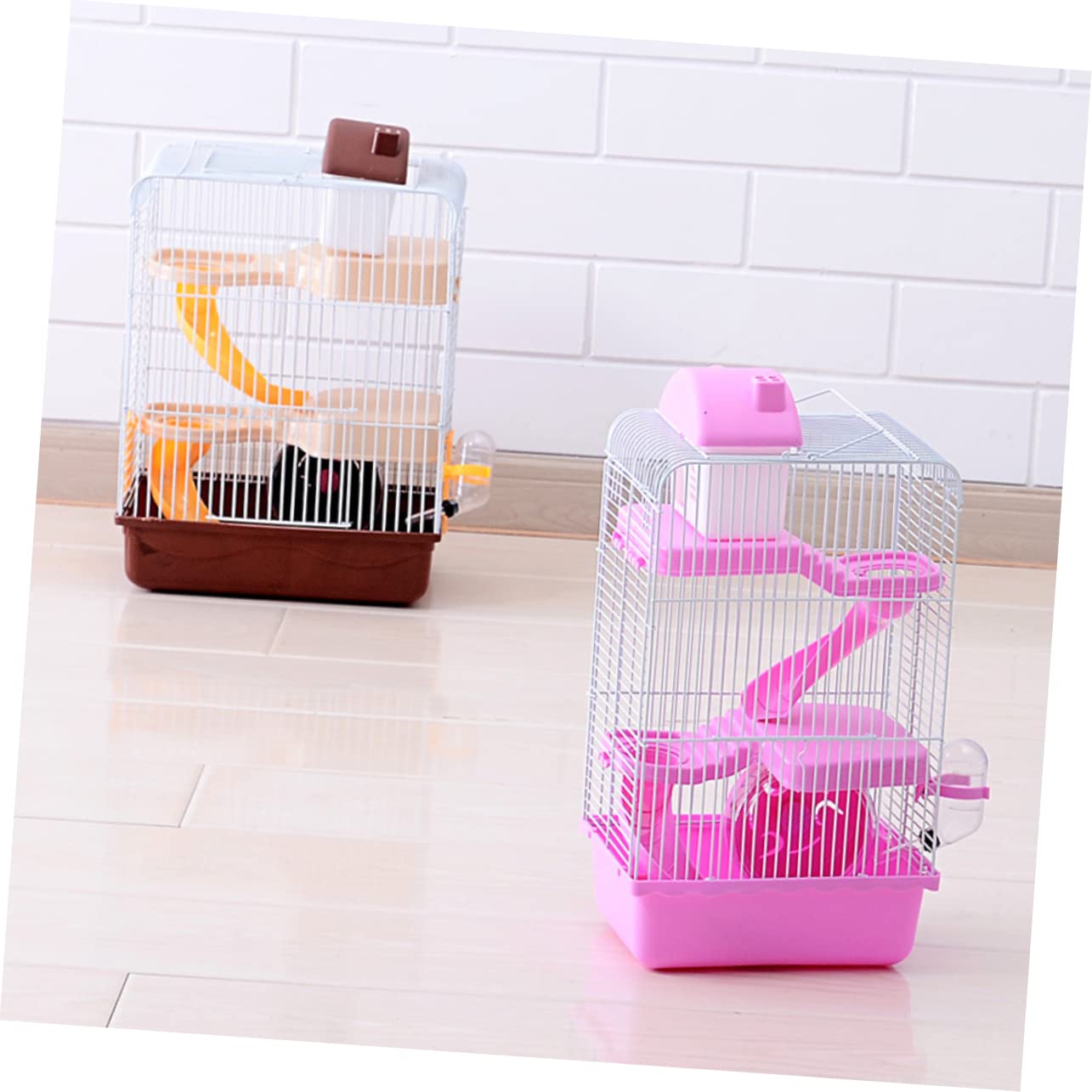 Happyyami Hamsterkäfig Aus Umweltfreundlichem Kunststoff Haustierkäfig Mit Laufrad Und Wasserkanne Chinchillakäfig Für Kleine Haustiere