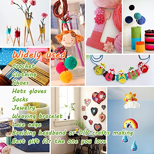 Image of Soft 20 Colors Classic Crochet Thread 20 Pack,100% Cotton (Cornflower Blue-553-3838)