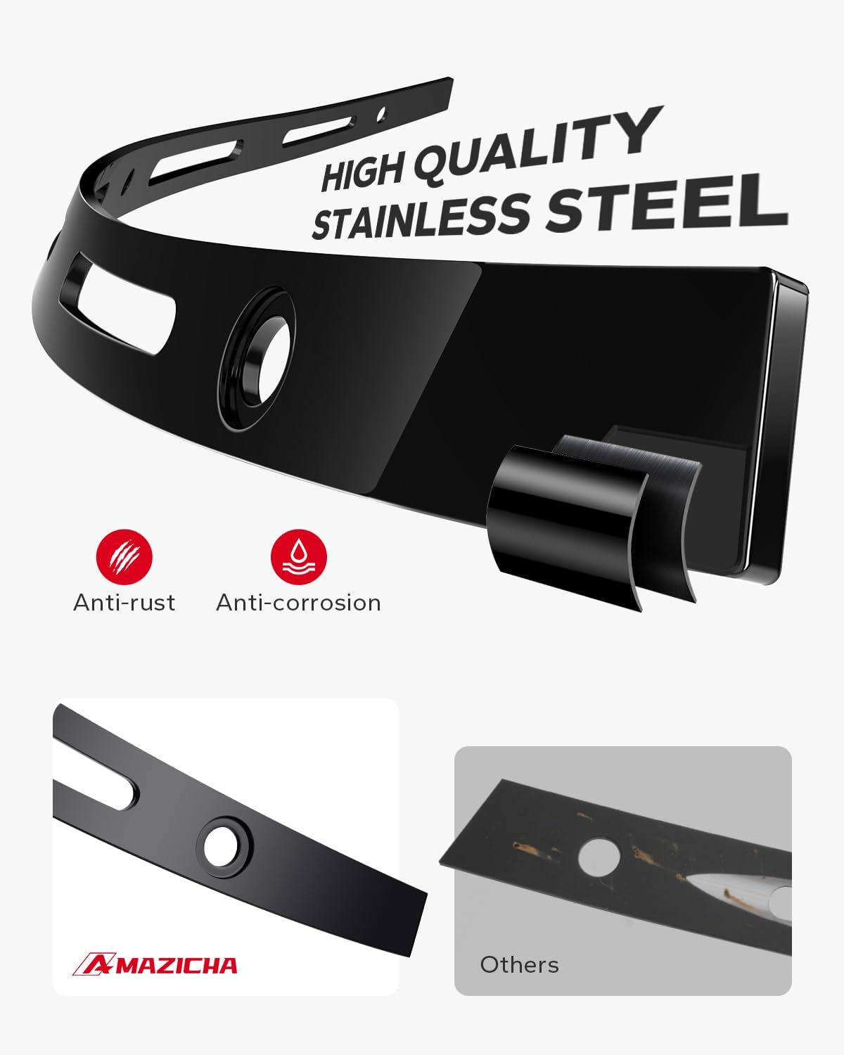 AMAZICHA Slotted Polished Windshield Trim Batwing Windshield Trim Black Compatible for Harley 2014-2024 Electra Glide, Street Glide, Ultra Limited and Tri Glide Models