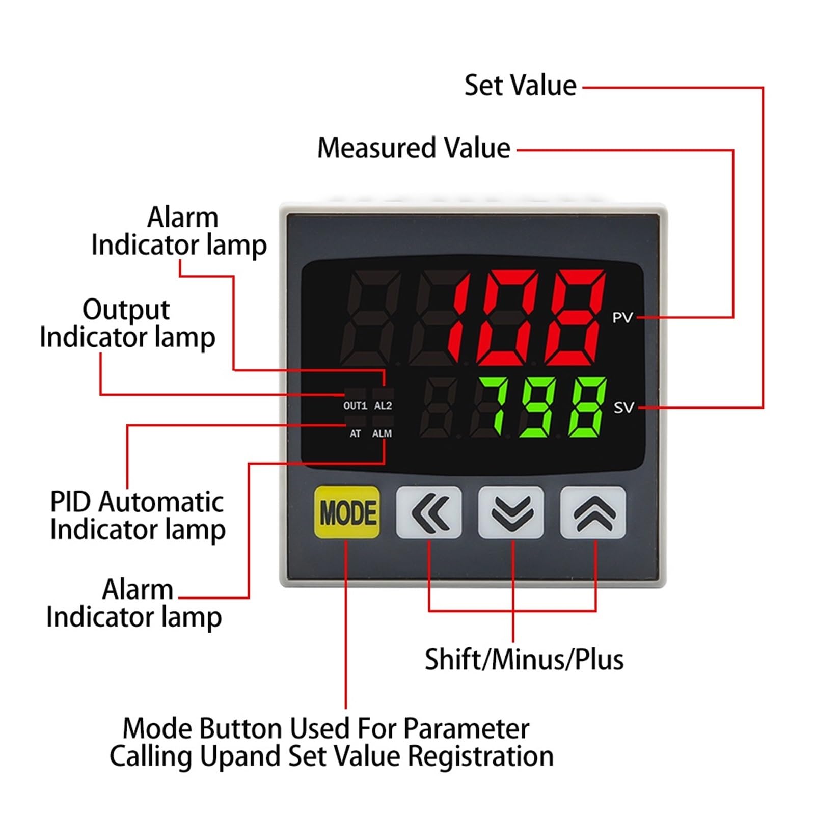 Inteligentny cyfrowy termostat PID regulator temperatury z wyjściem przekaźnika SSR, uniwersalne wejście, regulator temperatury ogrzewania i chłodzenia, regulator 110 V do 220 V AC (TC4M