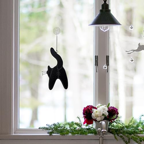 Miniatura 5 de Atrapasoles de cristal blanco para ventana, bonita decoración de gato, regalos para amantes de los gatos, atrapasoles de gato para ventana, regalos