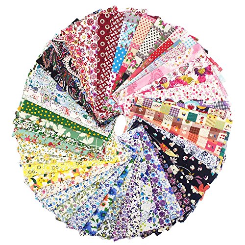 Raylinedo 15X Different Pattern Patchwork 100% Cotton Poplin Fabric Bundle Squares Of 2025Cm Quilting Scrapbooking Artcraft Project Collection One #TOP1