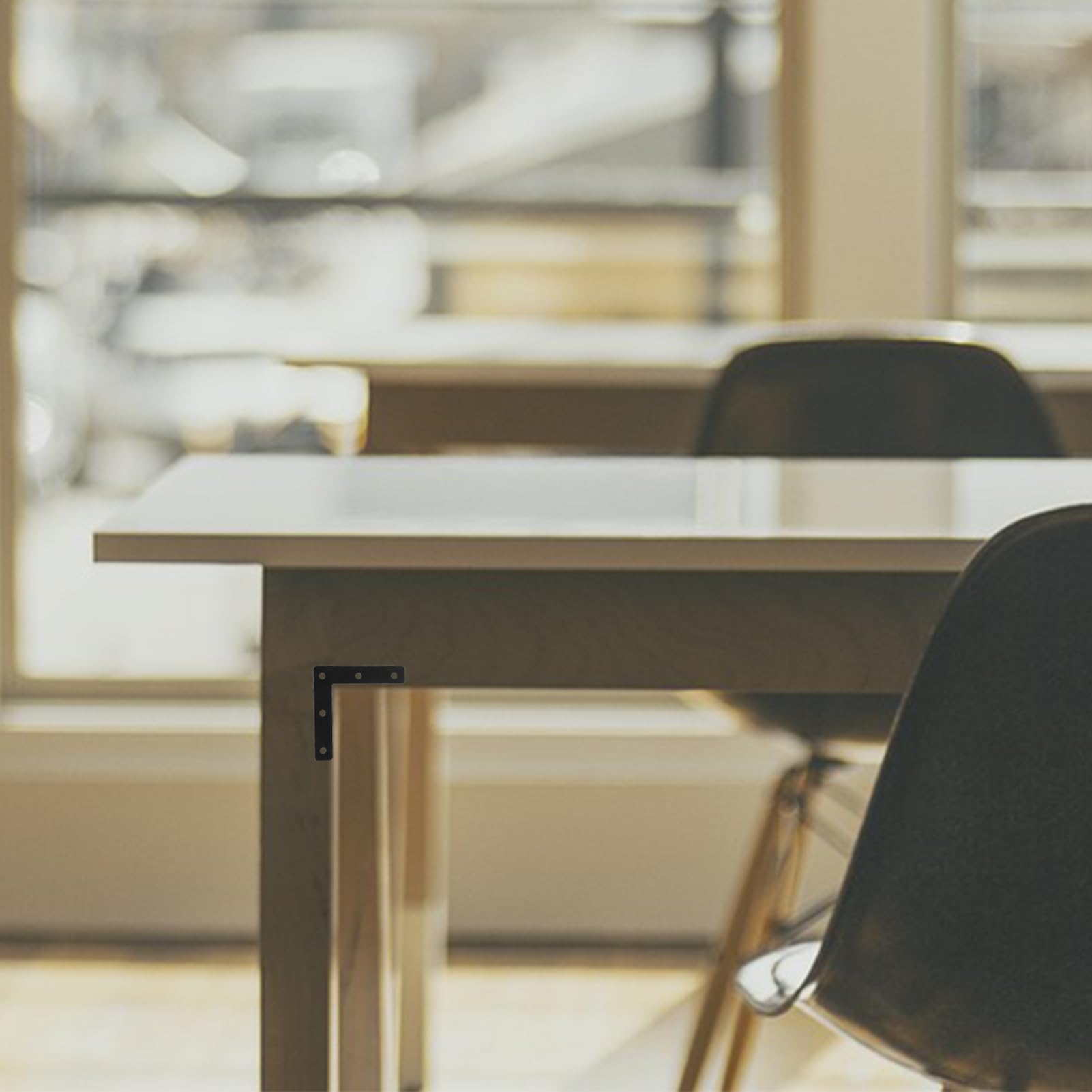 CIYODO 8pcs Brackets for Wood Iron Angle Brackets for Wood Braces Brackets Black Angle Brackets