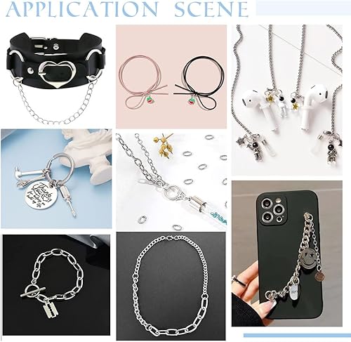 Miniatura 6 de AHANDMAKER 30 anillos de plata abiertos, 3 tamaños, anillos de plata de ley 925, anillos de enlace ovalados, conectores de anillos de joyería para