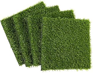 Fake Grass Patch, Synthetic Grass (12 x 0.25 x 12 in, 4-Pack)