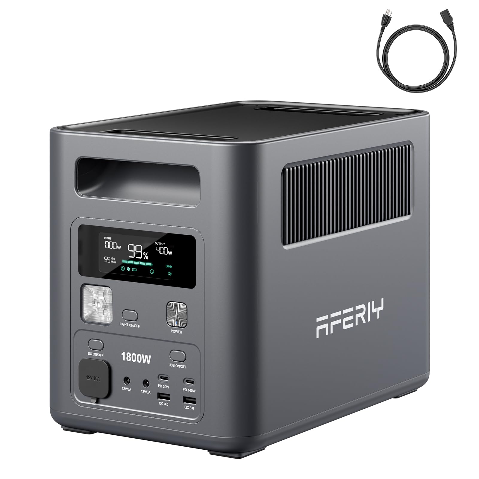 AFERIY Portable Power Station AF-P180 Nomad1800 powering various home appliances