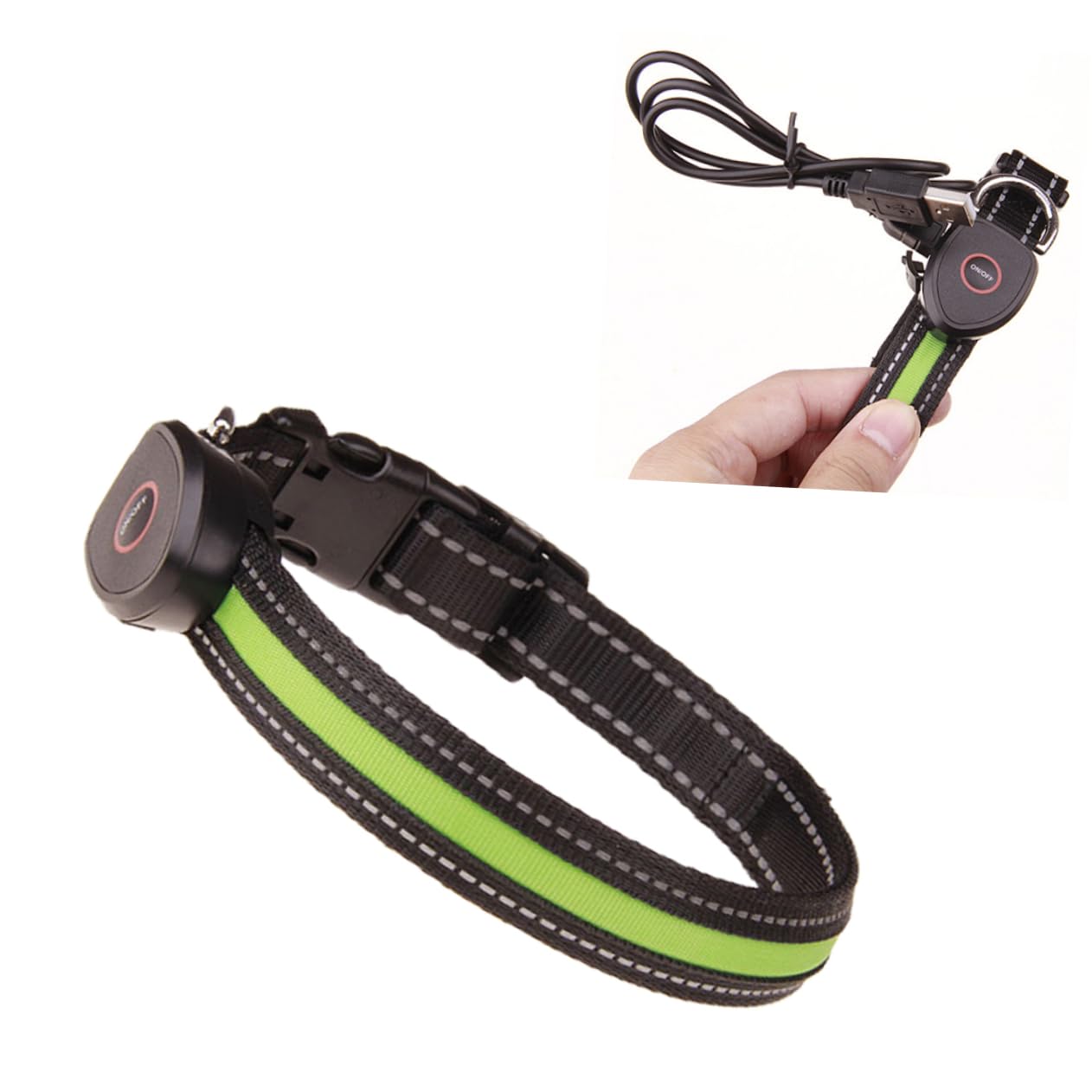 SUPVOX 3 Pz collana a LED per animali domestici collari girare collare luminoso per cani cavetto usb night collane collare per animali domestici collana illuminata per cani portato Gatta