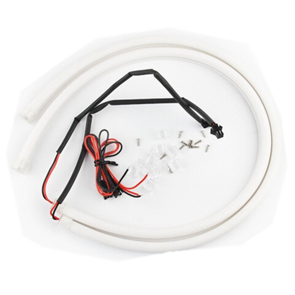 Amazon | XOYA LED シリコン チューブ ライト 湾曲 60cm 赤 2本セット