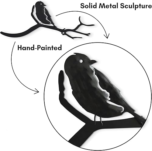 Vista 11 de Americanflat Decoración de pared de 14 x 10.5 pulgadas, decoración de pared de metal de anclaje para dormitorio, decoración moderna de pared