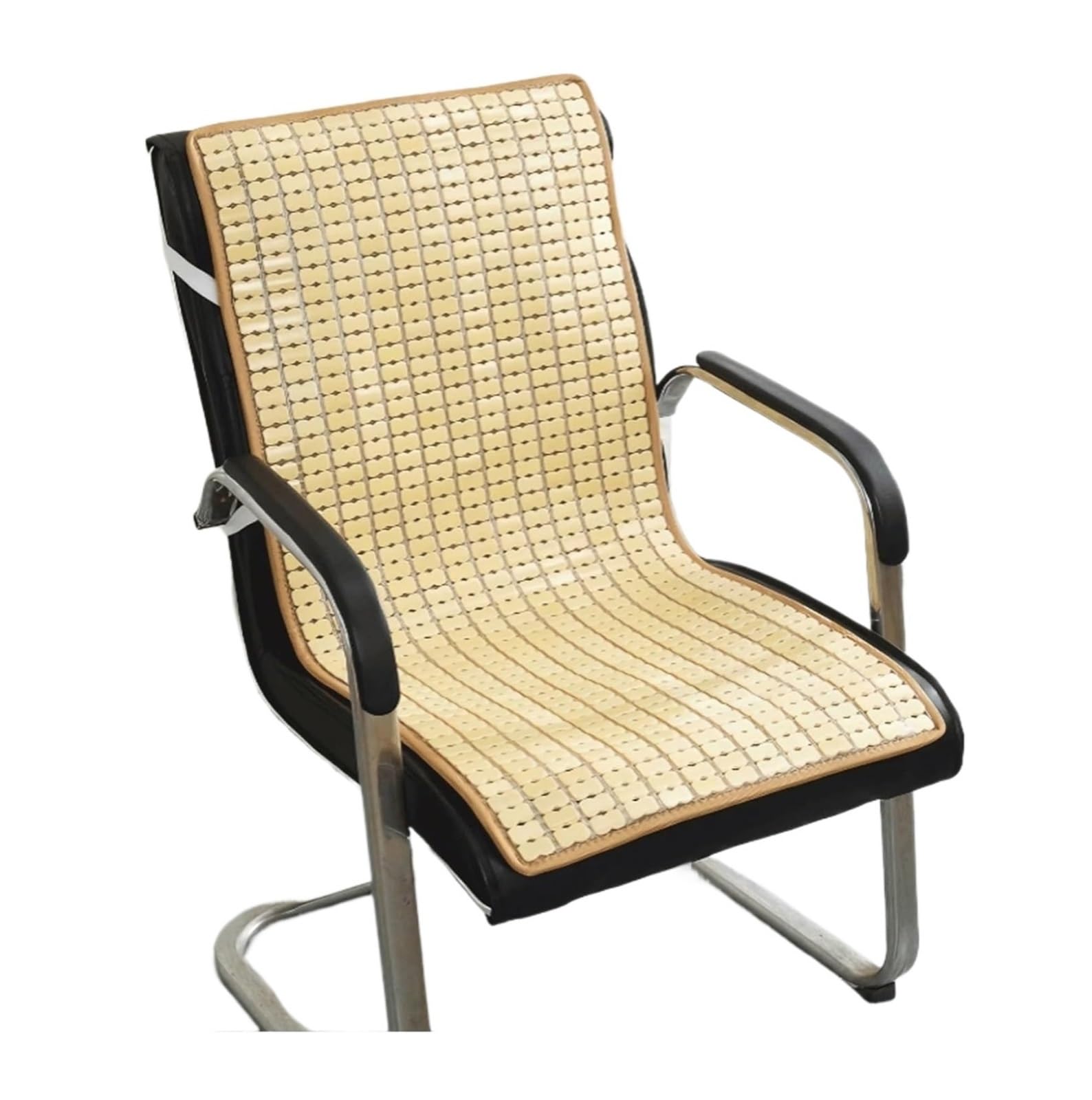 QCKNKMGG Cooling Bamboo Cushion Mat, Bamboo Car Seat Pad with Backrest Multicolor Multiple Sizes(Beige,50 * 140cm)