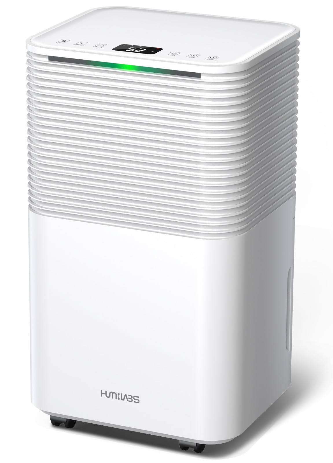 Dehumidifiers for Home Real-Time Display & Touch Control, 12L/Day Dehumidifier Laundry Drying with 3 Colors Indication, Child Lock, Dehumidifier with Dual Drainage, 24H Timer for Home/Basement/Office