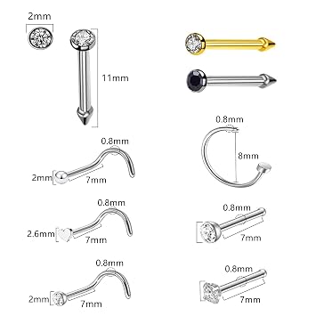 7 PACK Ear Nose Piercing Kit