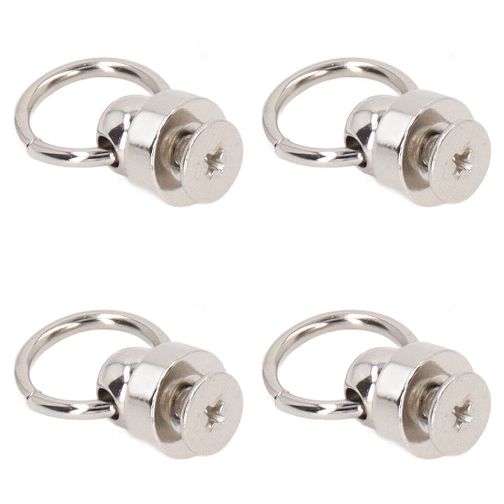 Remaches de Latón, 200 Juegos de Tachuelas de Bola de Monedero de 9 mm Remaches de Botón de Anillo de Tiro Grande para DIY Ropa Bolsas Zapatos Artesanía de Cuero, Plata (Plata)