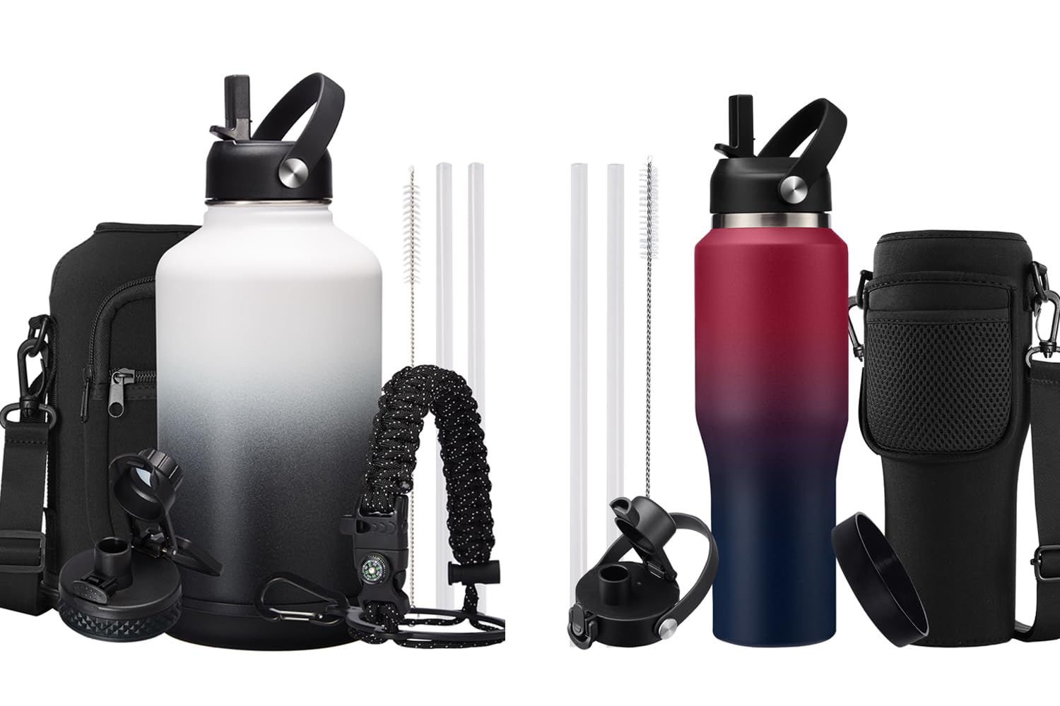 Amazon.com: DIGJUPER 64oz Water Flask and 32 oz Water Bottles that