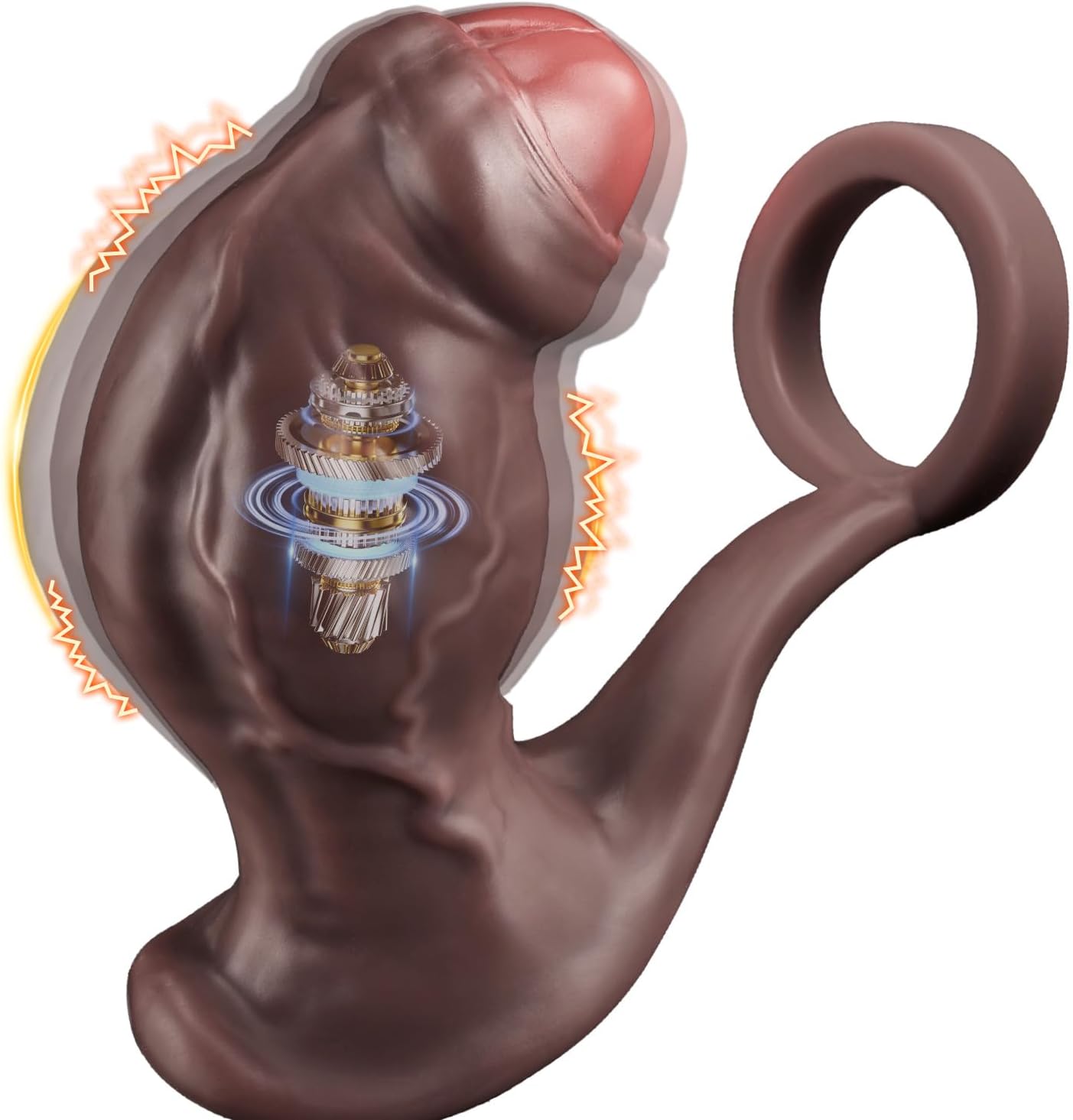 Large Anal Plug Vibrator Dildo Sex Toy for Men, XXL Vibrating Anal Dildo for Anal Stretching with Silicone Cock Ring, Huge Butt Plug Male Sex Toys with Remote Control and APP