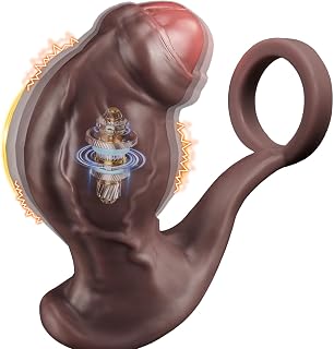 Large Anal Plug Vibrator Dildo Sex Toy for Men, XXL Vibrating Anal Dildo for Anal Stretching with Silicone Cock Ring, Huge Butt Plug Male Sex Toys with Remote Control and APP