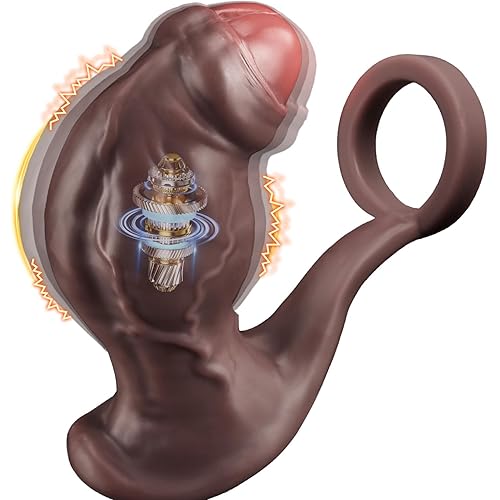 Large Anal Plug Vibrator Dildo Sex Toy for Men, XXL Vibrating Anal Dildo for Anal Stretching with Silicone Cock Ring, Huge Butt Plug Male Sex Toys with Remote Control and APP