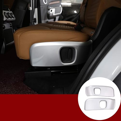 YIWANG - Embellecedor cromado ABS para asiento de coche, 2 piezas para Land Rover Discovery 5 LR5 2017 2018 2019 accesorios de coche