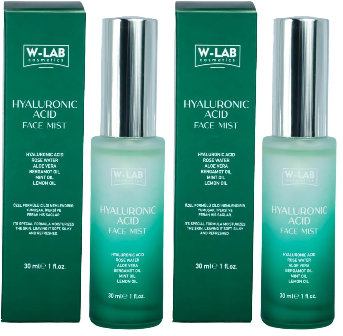 W-Lab Kozmetik Hyaluranic Acid Face Mist 30 Ml (2 paketi)