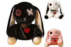 Creepy Gothic Black Bunny Plush Toy