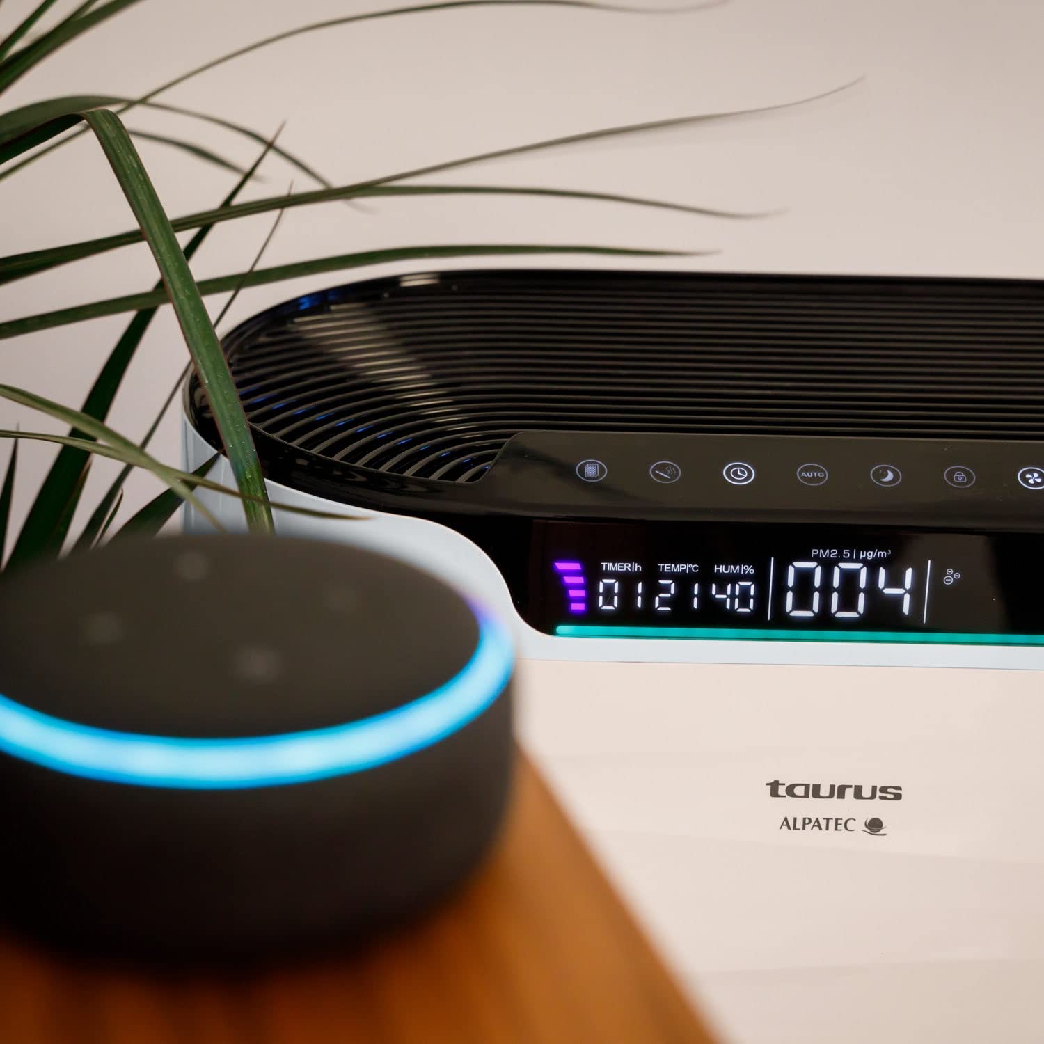 Taurus High Landscapes Connect Pro - Purificador de aire con ionizador, inteligente con WiFi, control por APP, 85W, HEPA13, CADR 600m3/h, silencioso, 5 velocidades, temporizador, 140m2, control remoto