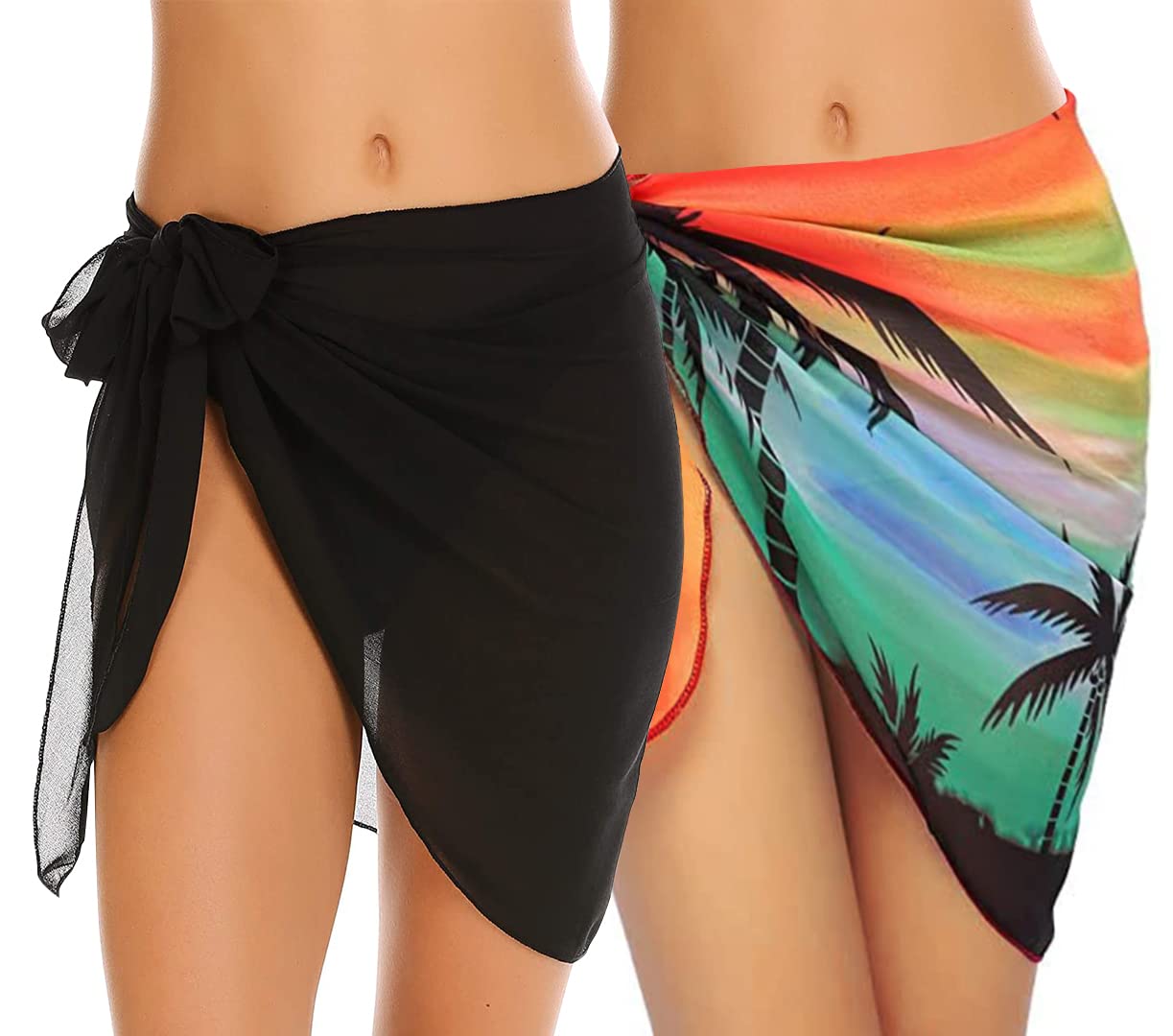 JFAN Traje de Baño para Mujer Bikini Cubierta Falda de Chifón Pareo de Playa Piscina Vacaciones