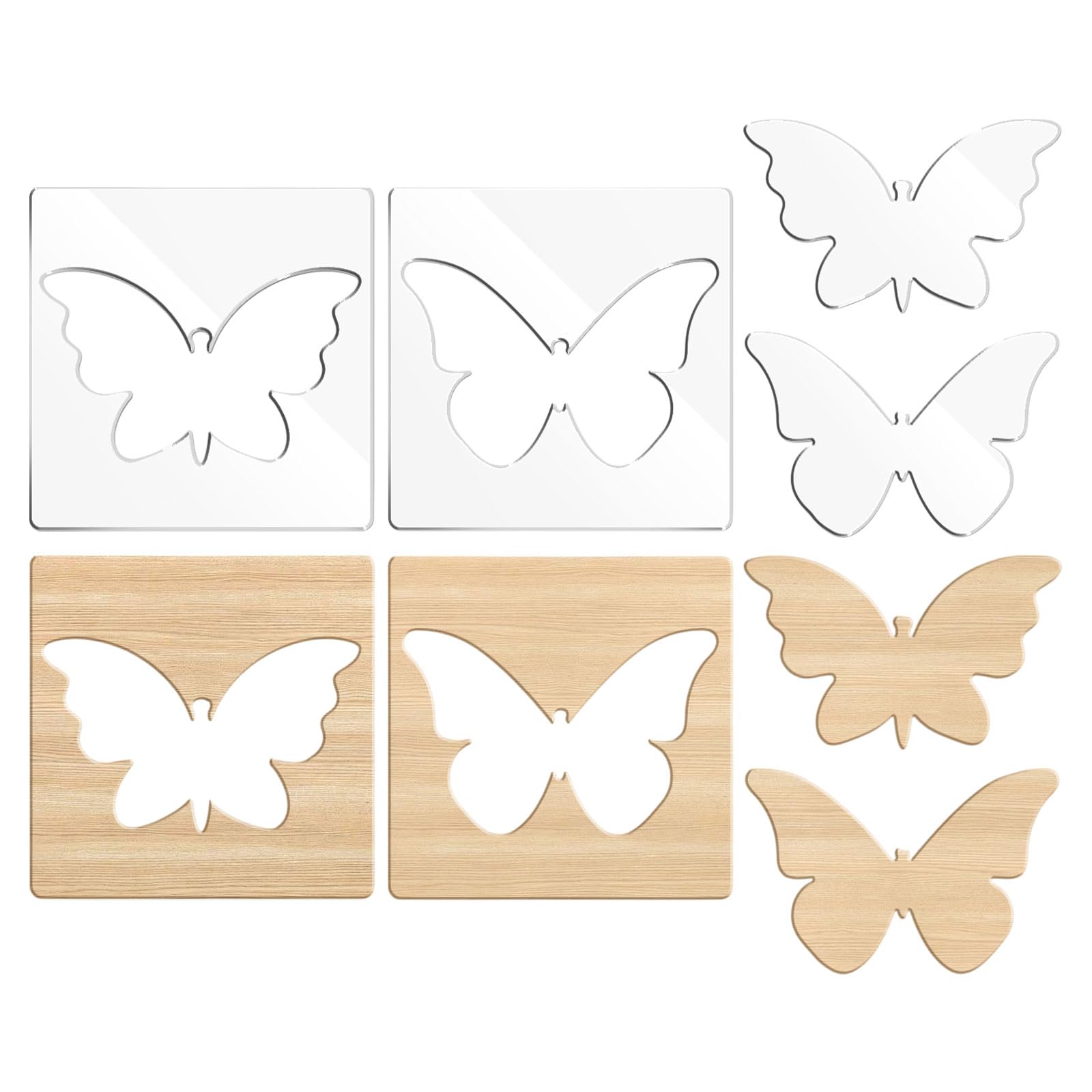 Butterfly Router Template Acrylic Router Template for Woodworking Inlay Template Charcuterie Board Decorative Router Templates