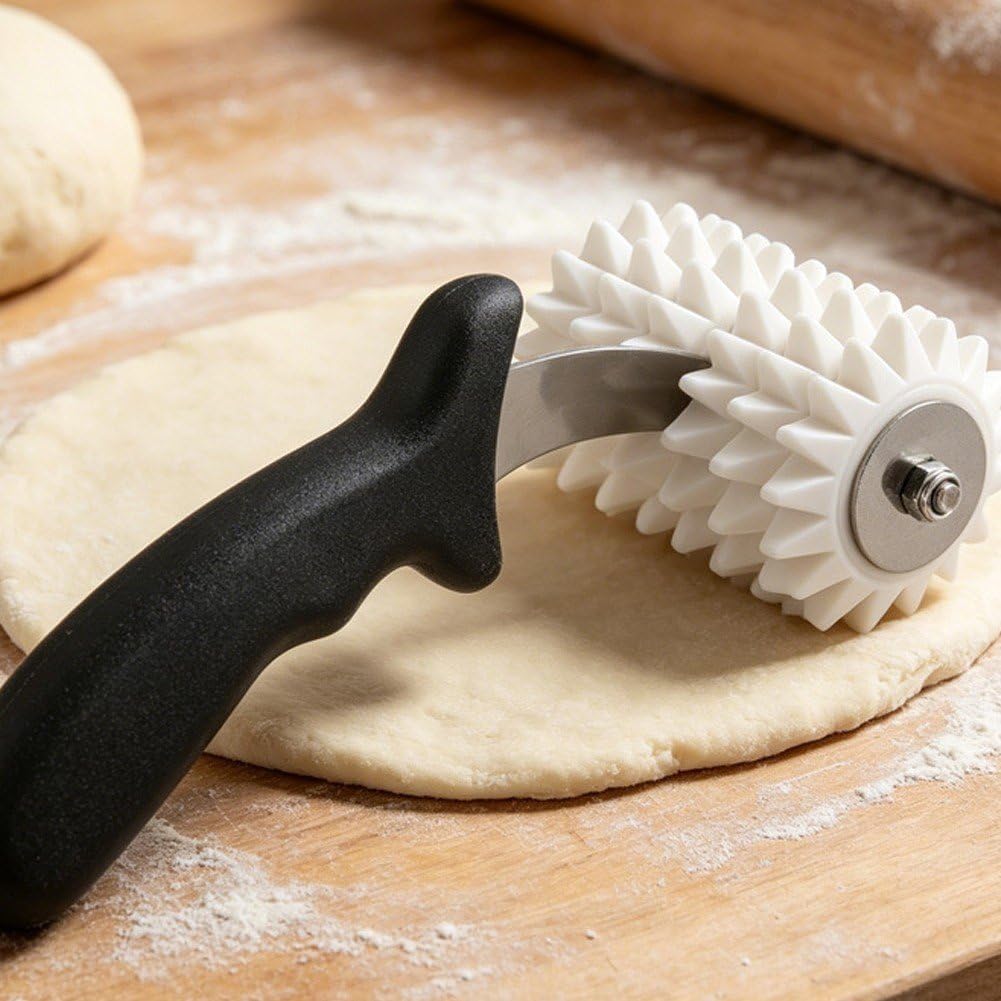 Przenośny wałek do pizzy z kolcami, doker do ciasta do pieczenia pizzy, chleba, ciastek, ciasteczek, ciastek i wyrobu ciast