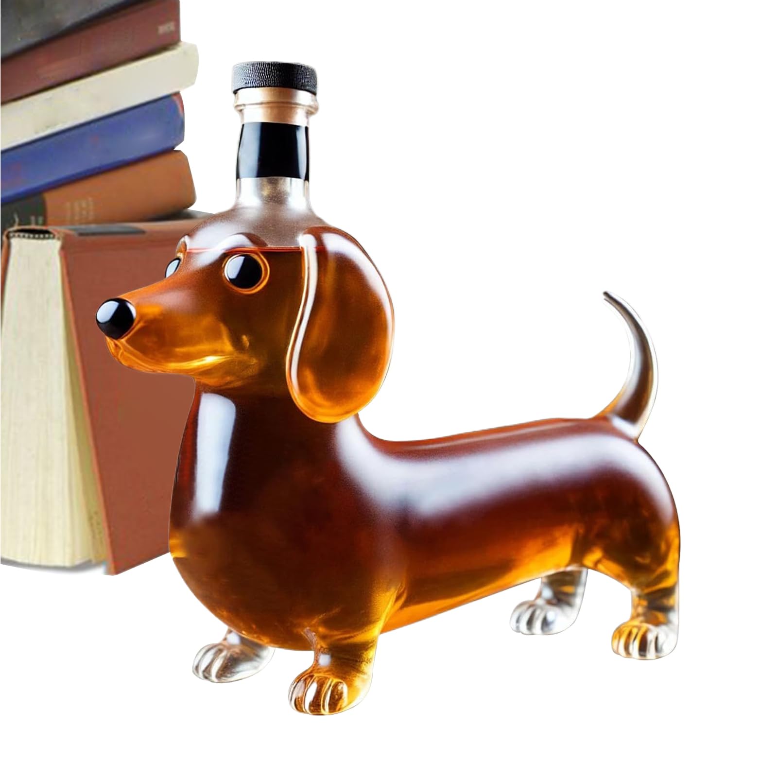 Bouteille d'alcool en forme de teckel pour liqueur et whiskey de collection