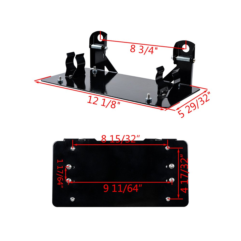 LeeMas Flip-up Hawse Fairlead License Plate Bracket Holder 8 3/4