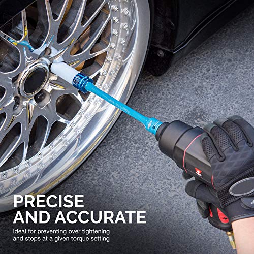 Neiko� 02453A Torque Limiting Extension Bar And Deep Impact Metric Socket Set, 1/2" Crmo | 8-Piece Set #TOP4