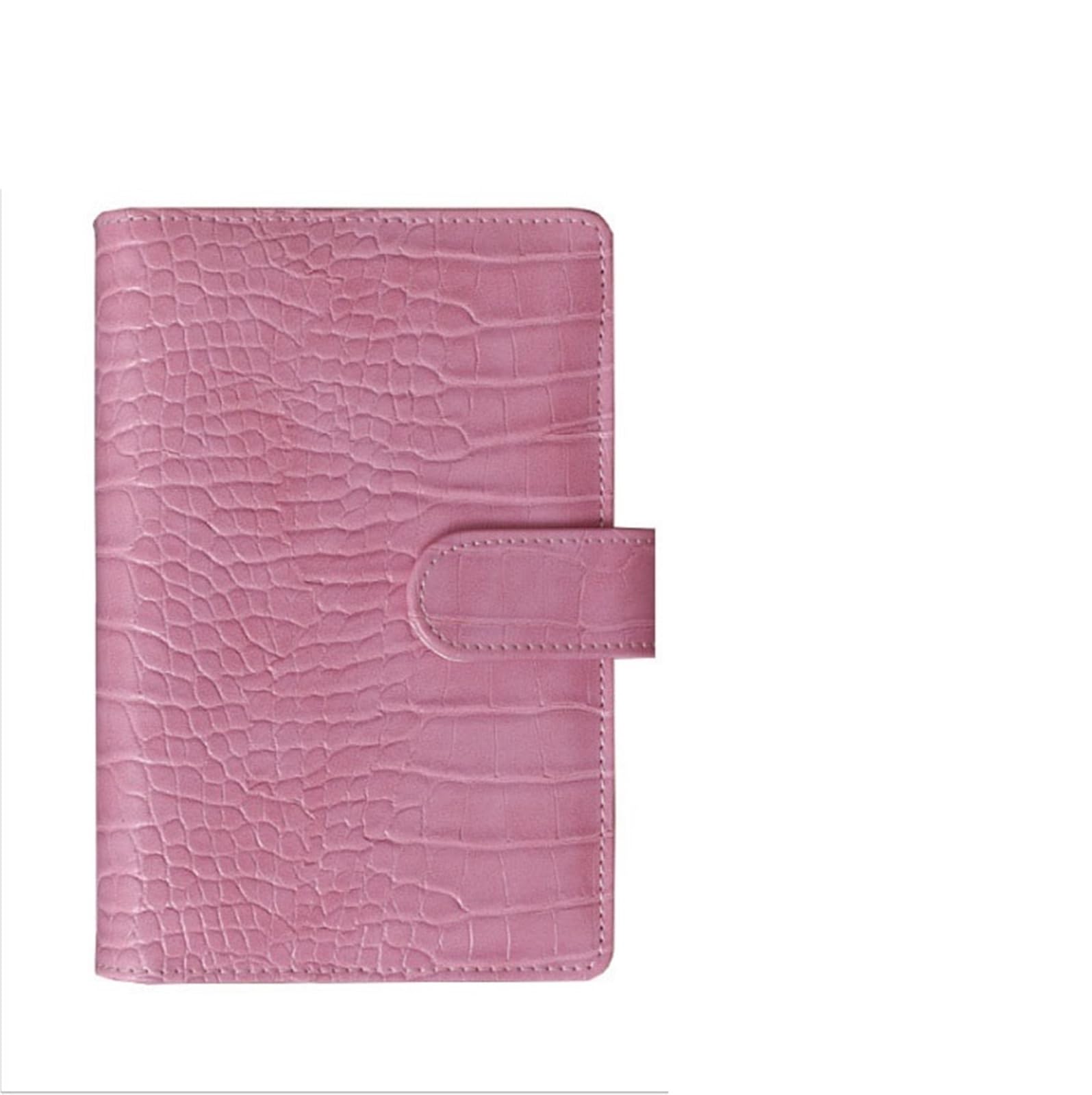 QWWQYDY Bookloose Leaf Notepad Loose-leaf Notebook Cover Stationery Hand Ledger Notebook Planner PU Leather Case For Noteook Binder Journal Binder(Pink,A6)