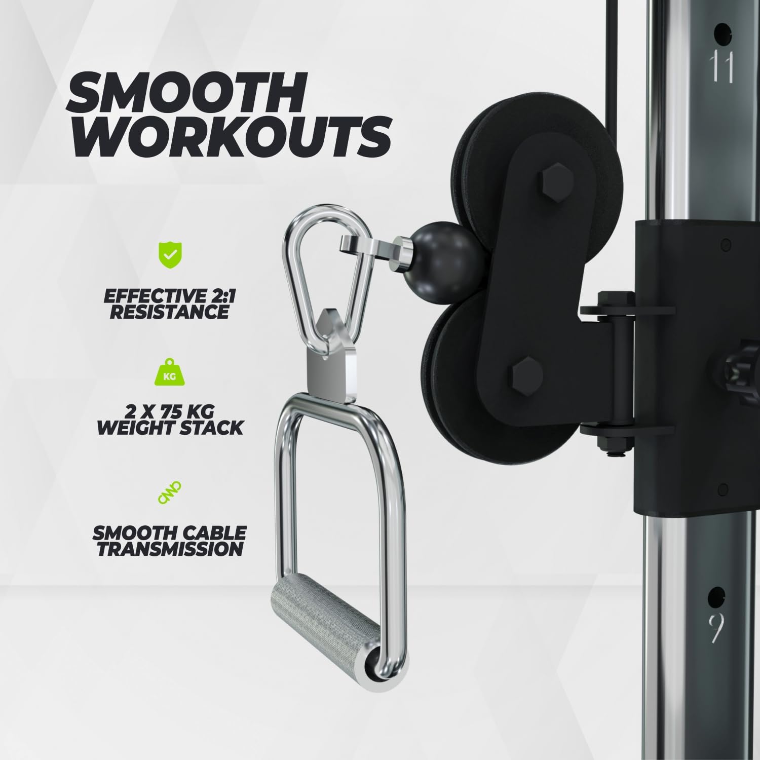 VirtuFit CC100 Kabelzug-Crossover – zweifach verstellbare Seilrolle – Funktionstrainer