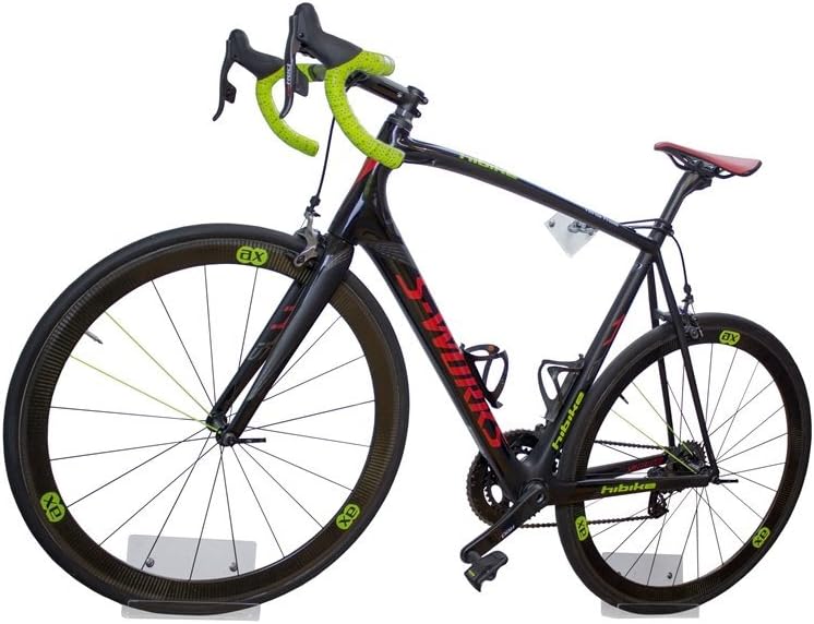 trelixx bicycle wall bracket made from acrylic glass (laser-cut) for racing bike, designer wall-mounted bike bracket
