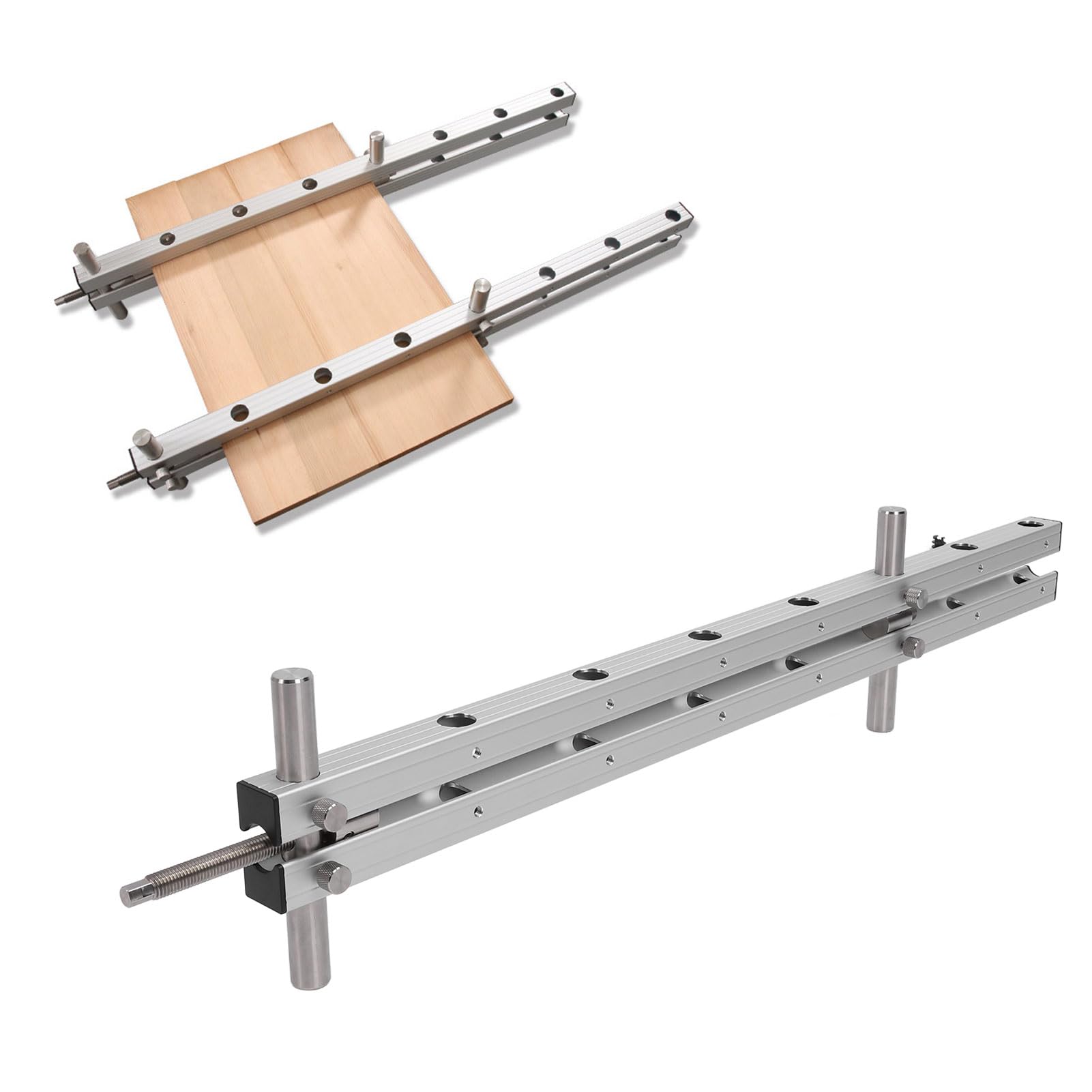 Cocoarm Zacisk do Szybkiego Panelu, Zacisk do Szafek Ciśnieniowych ze Stopu Aluminium, pojemność 640 Mm, Siła Mocowania ponad 499 Kg, Asortyment Płyt od 10 110 Mm Produkcji Mebli Obróbki Drewna