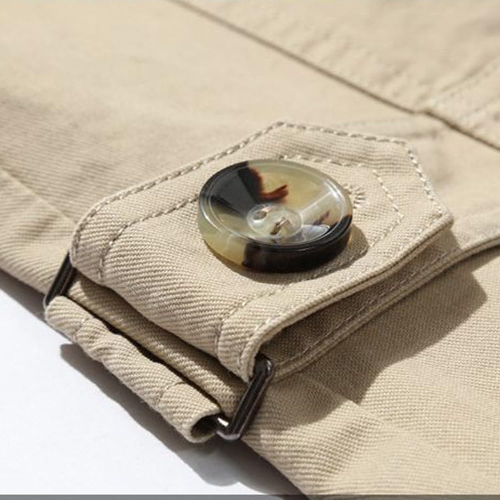 Gabardina informal con solapa para hombre, para uso diario e invierno