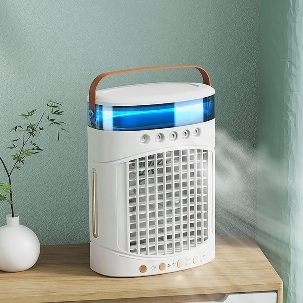 Energy Saving Desk Cooling Fan with Night Light Portable Oscillating Desktop Fan