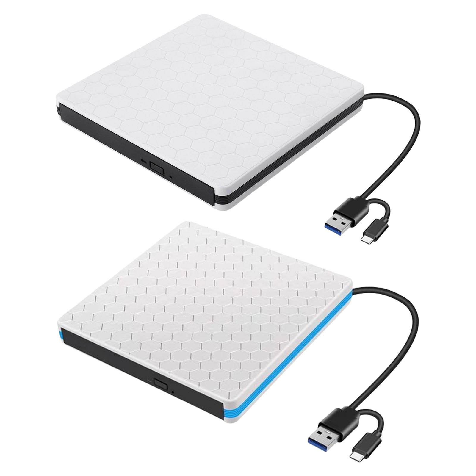 Reproductor de DVD externo portátil con interfaces USB C y USB 3.0 para 10, 8, 7 PC, portátil, DVD, unidad de escritorio para escritorio