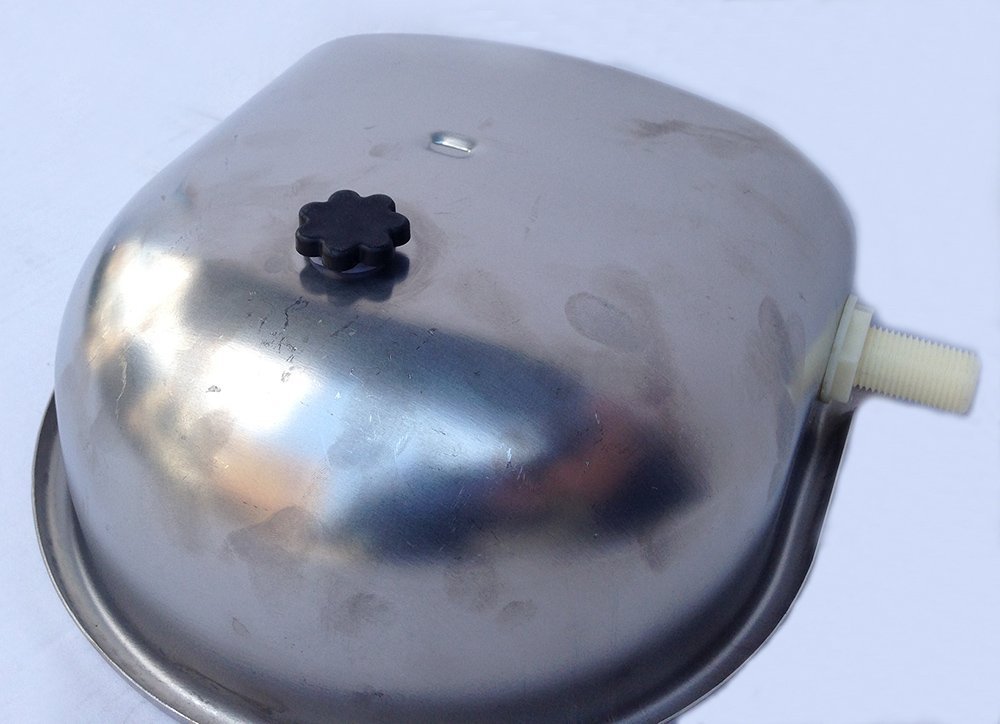 Abbeveratoio Automatico per Cani, Cavalli, Pecore, ECC. in Acciaio Inox 304, Spessore 1,2 mm. con Tappo di Scarico per Una Veloce e Facile Pulizia.