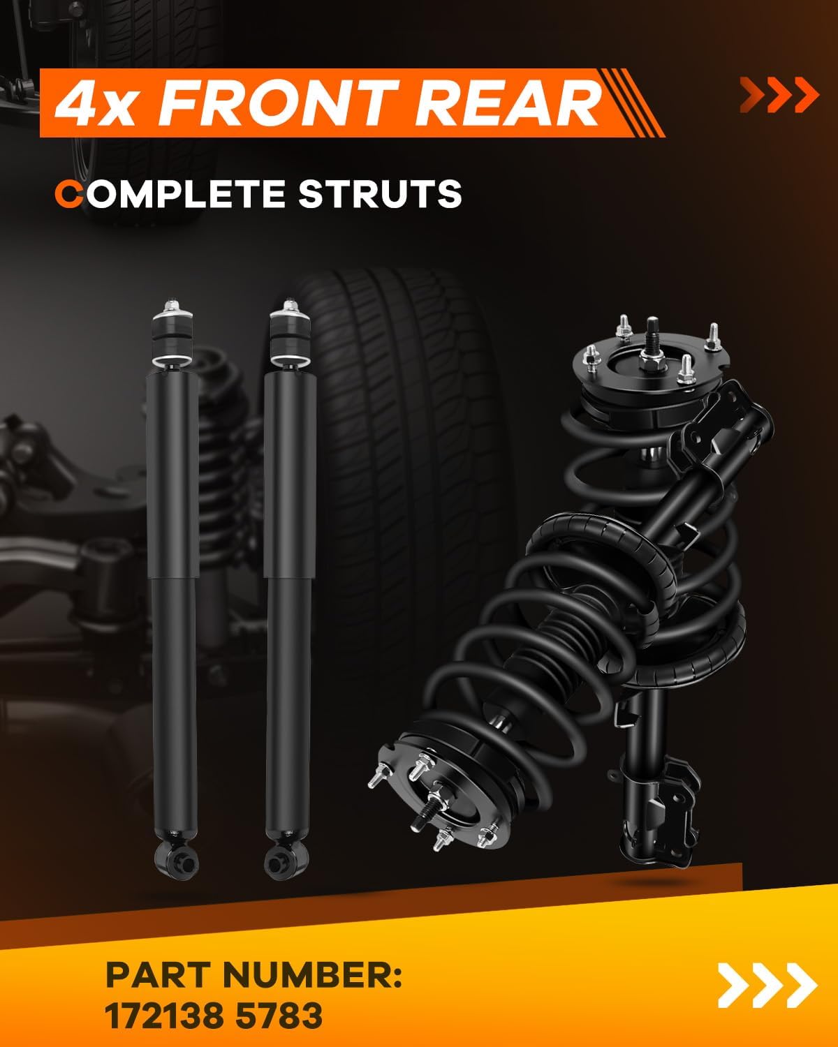 Spring Strut Assembly,OCPTY Complete Struts Shocks Fits 2005 2006 2007 2008 2009 2010 for Mustang 172138 5783 Replace Strut
