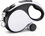 Segarty 16 Ft 360°Tangle-Free Leash with Detachable Poop Bag Holder, Retractable Lead for Dogs up to 66 lbs, 5m Long Walking Leash for Pets Outside with Anti-Slip Handle & One-Handed Brake Pause Lock